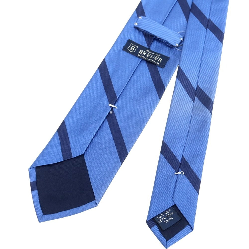 [New Outlet] Brewer Silk Striped Necktie Blue x Navy [Condition Rank N-] [Men&