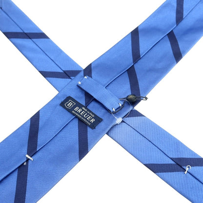 [New Outlet] Brewer Silk Striped Necktie Blue x Navy [Condition Rank N-] [Men&