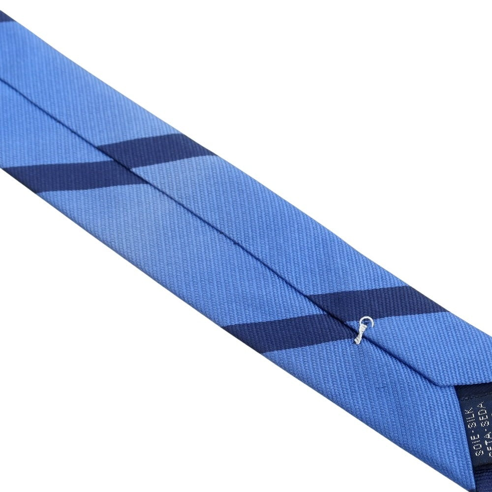 [New Outlet] Brewer Silk Striped Necktie Blue x Navy [Condition Rank N-] [Men&