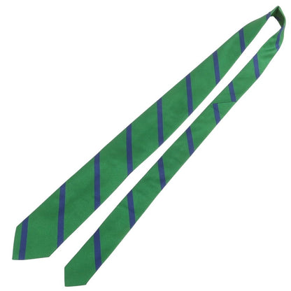 [New] Brewer Silk Striped Necktie Green x Navy [Condition Rank N] [Men&