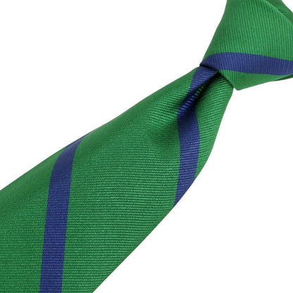 [New] Brewer Silk Striped Necktie Green x Navy [Condition Rank N] [Men&
