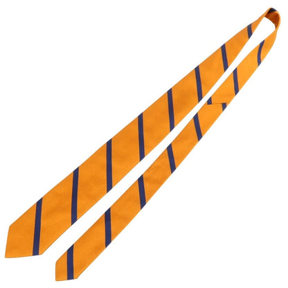 [New] Brewer Silk Striped Necktie Orange x Navy [Condition Rank N] [Men&