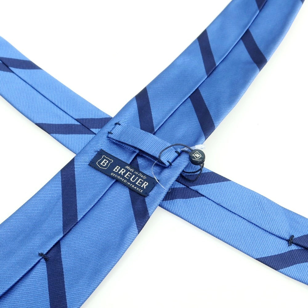 [New] Brewer Silk Striped Necktie Blue x Navy [Condition Rank N] [Men&