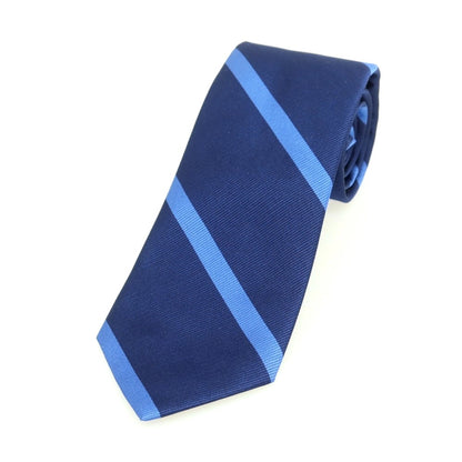 [New] Brewer Silk Striped Necktie Navy x Blue [Condition Rank N] [Men&