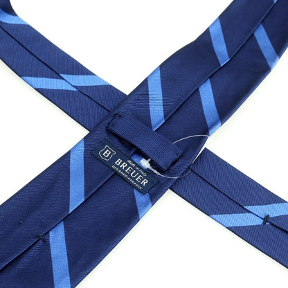 [New] Brewer Silk Striped Necktie Navy x Blue [Condition Rank N] [Men&