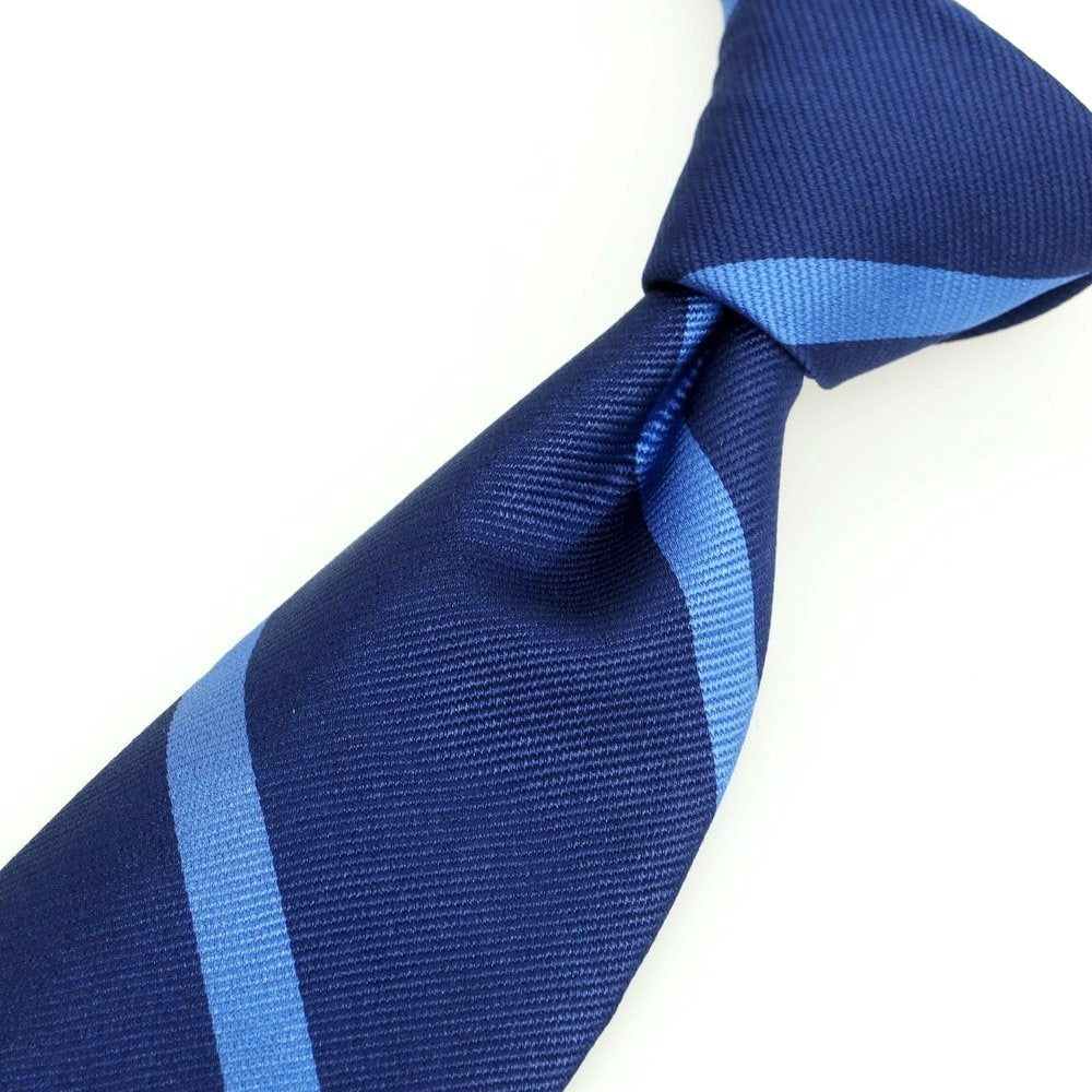[New] Brewer Silk Striped Necktie Navy x Blue [Condition Rank N] [Men&
