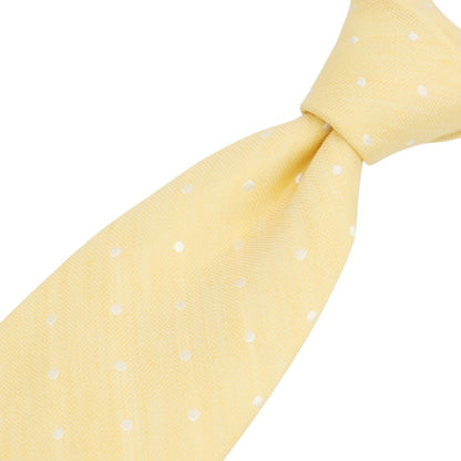 [New] Brewer Silk Linen Polka Dot Tie Light Orange [Condition Rank N] [Men&