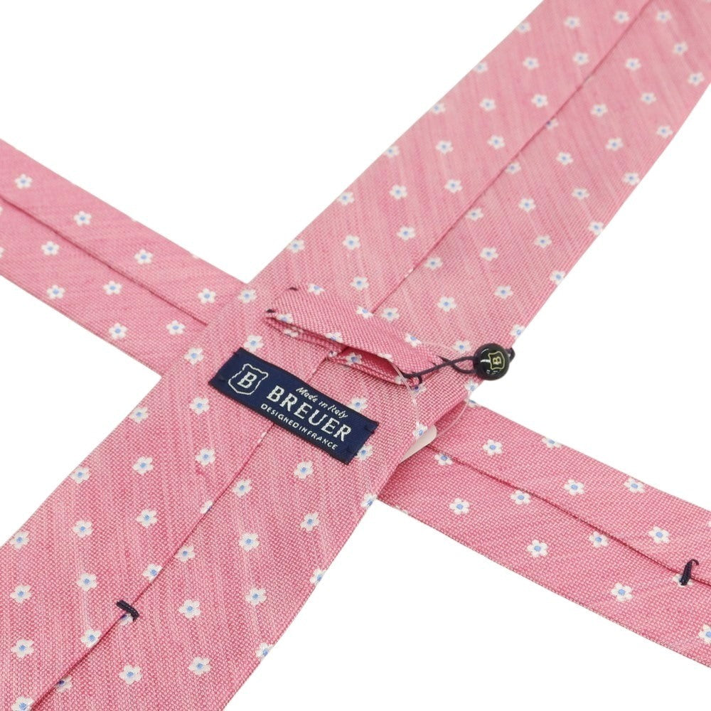 [New] Brewer Silk Linen Small Pattern Necktie Pink [Condition Rank N] [Men&