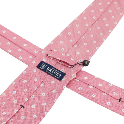 [New] Brewer Silk Linen Small Pattern Necktie Pink [Condition Rank N] [Men&