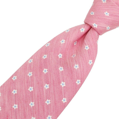 [New] Brewer Silk Linen Small Pattern Necktie Pink [Condition Rank N] [Men&