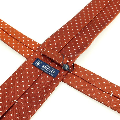 [New] Brewer BREUER Silk Small Pattern Tie Brown [Condition Rank N] [Men&
