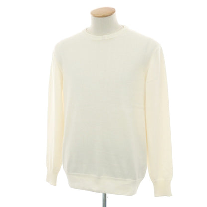 【中古】アレッサンドロルッピ Alessandro Luppi コットン クルーネック プルオーバーニット アイボリー【 46 】【 状態ランクB 】【 メンズ 】