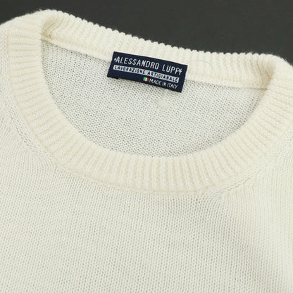 【中古】アレッサンドロルッピ Alessandro Luppi コットン クルーネック プルオーバーニット アイボリー【 46 】【 状態ランクB 】【 メンズ 】