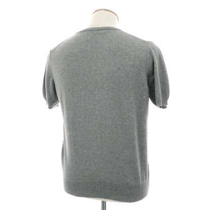 [Used] Morgano high gauge cotton nylon crew neck short sleeve pullover knit grey [46] [Condition rank B] [Men&