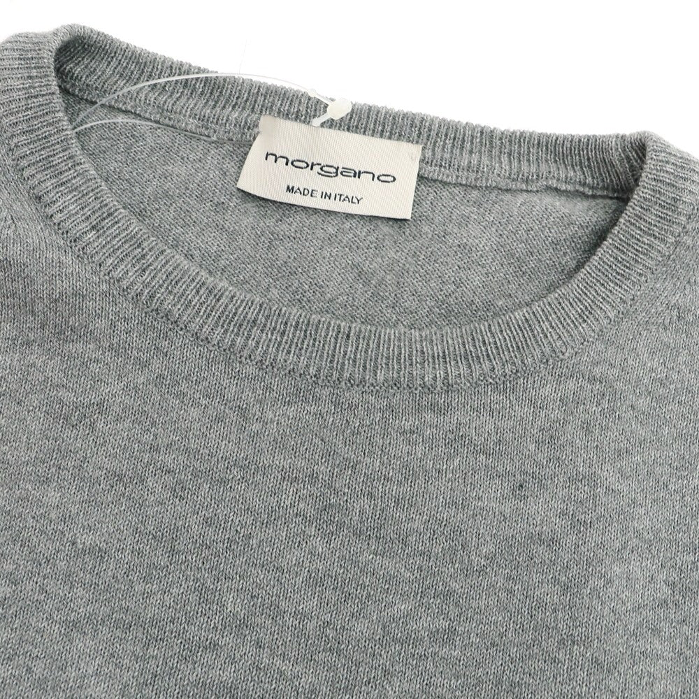 [Used] Morgano high gauge cotton nylon crew neck short sleeve pullover knit grey [46] [Condition rank B] [Men&