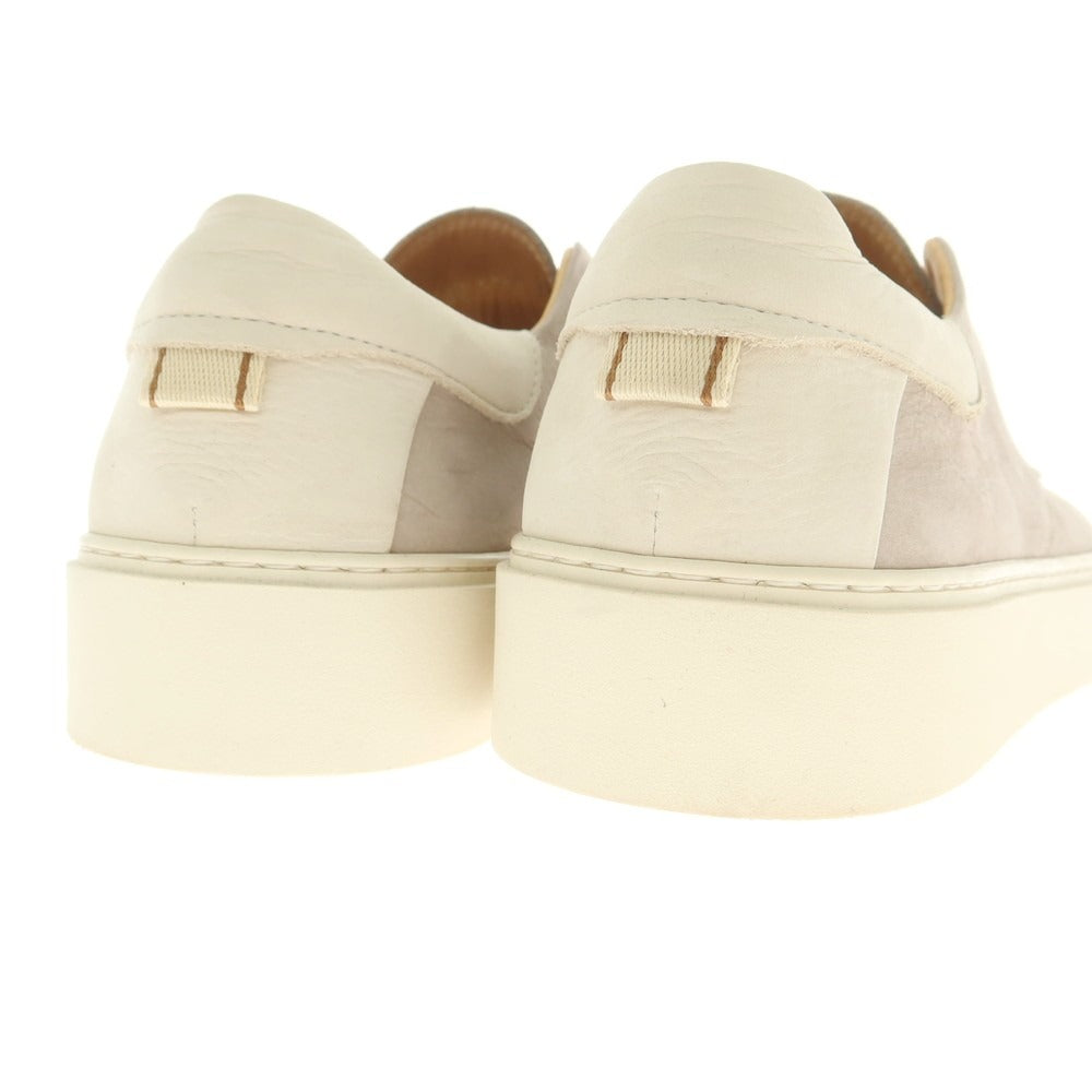 [Used] CAMERLENGO Nubuck Leather Slip-on Sneakers Greige [39] [Condition Rank B] [Men&