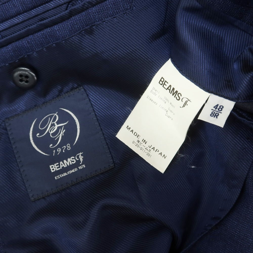 [Used] BEAMS F Summer wool 3 button suit, light navy [48] [Condition rank C] [Men&