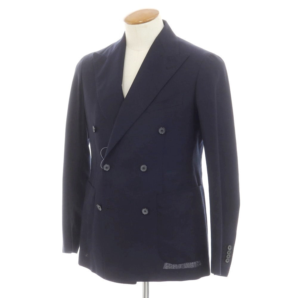 [Used] TAGLIATORE Wool double-breasted tailored jacket, navy [46] [Condition rank B] [Men&