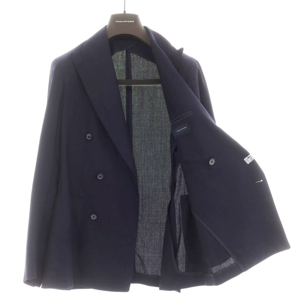 [Used] TAGLIATORE Wool double-breasted tailored jacket, navy [46] [Condition rank B] [Men&
