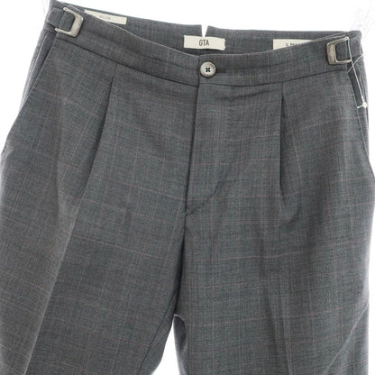 [Used] GTA wool check dress slacks pants, gray x pink [46] [Condition rank B] [Men&