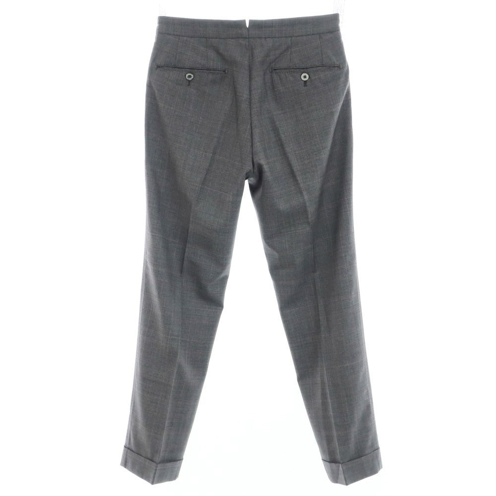 [Used] GTA wool check dress slacks pants, gray x pink [46] [Condition rank B] [Men&