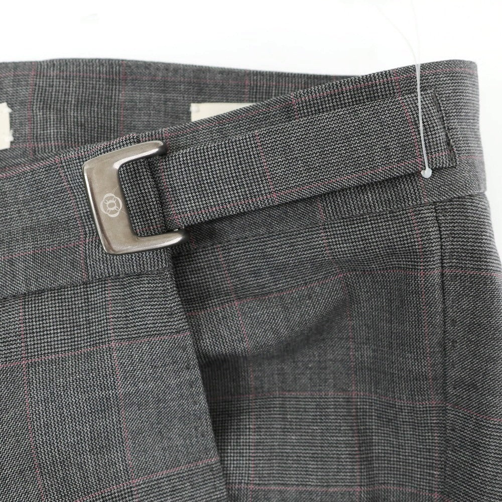 [Used] GTA wool check dress slacks pants, gray x pink [46] [Condition rank B] [Men&