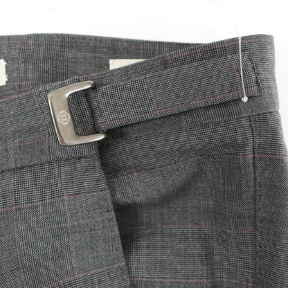[Used] GTA wool check dress slacks pants, gray x pink [46] [Condition rank B] [Men&