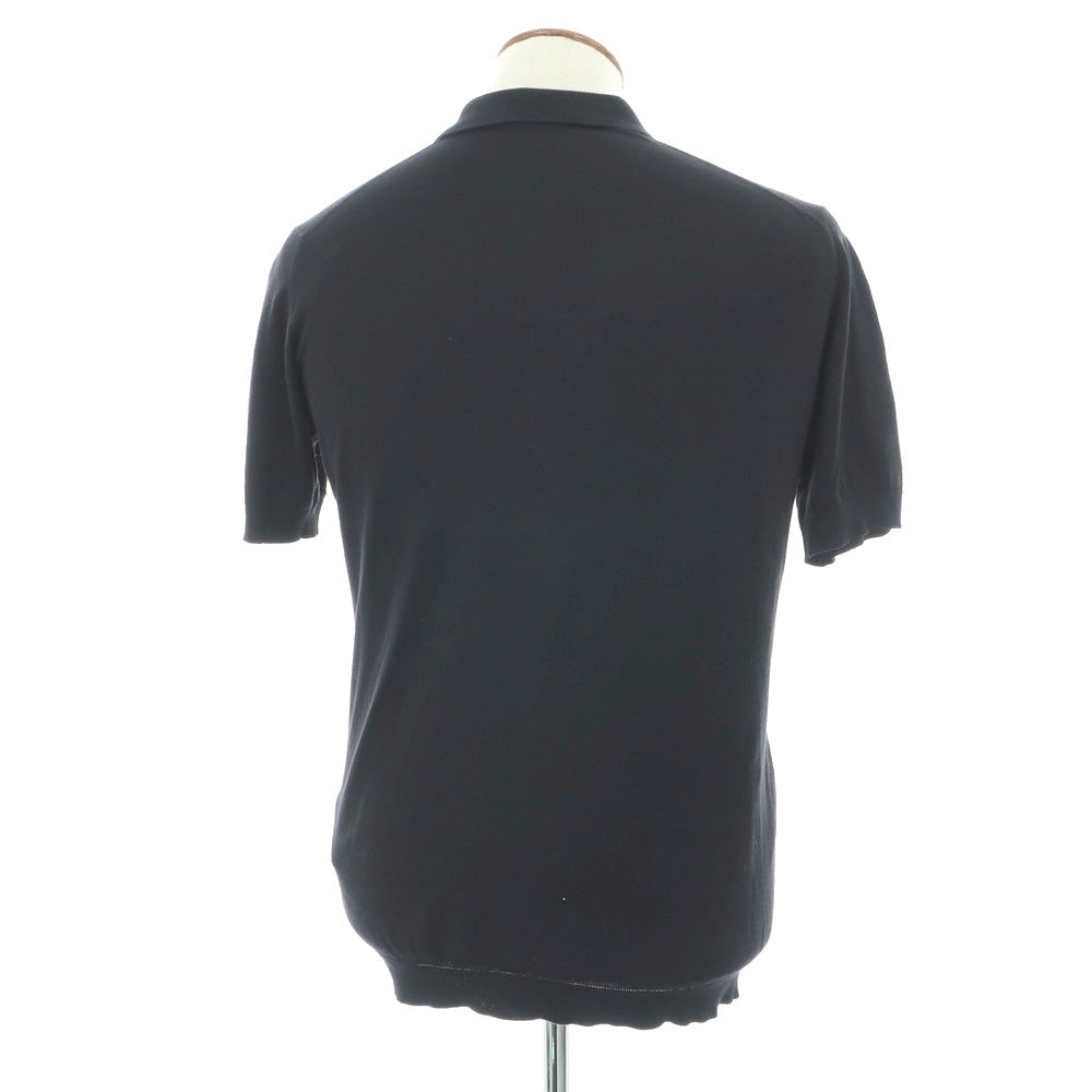 [Used] John Smedley JOHN SMEDLEY High gauge cotton short sleeve polo knit black [M] [Condition rank B] [Men&