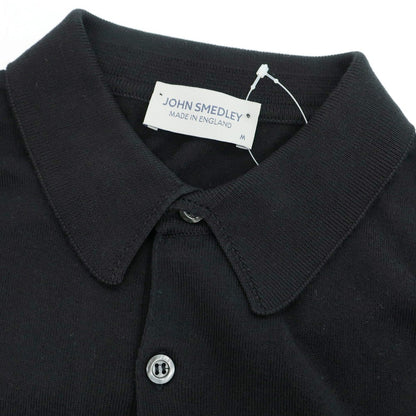【中古】ジョンスメドレー JOHN SMEDLEY ハイゲージ コットン 半袖 ポロニット ブラック【 M 】【 状態ランクB 】【 メンズ 】