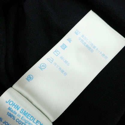 【中古】ジョンスメドレー JOHN SMEDLEY ハイゲージ コットン 半袖 ポロニット ブラック【 M 】【 状態ランクB 】【 メンズ 】