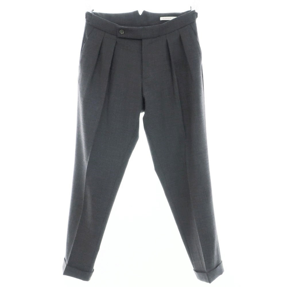 [Used] BERWICH Stretch Polyester Wool Dress Slacks Pants Dark Gray [46] [Condition Rank C] [Men&