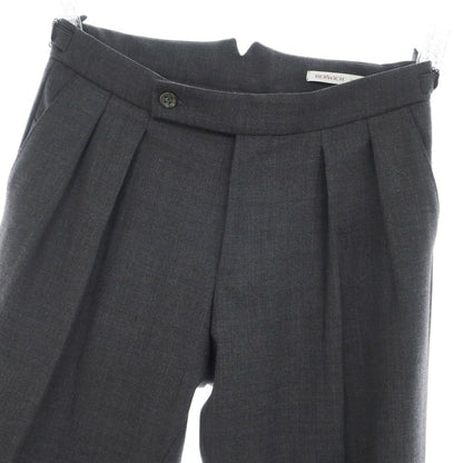[Used] BERWICH Stretch Polyester Wool Dress Slacks Pants Dark Gray [46] [Condition Rank C] [Men&