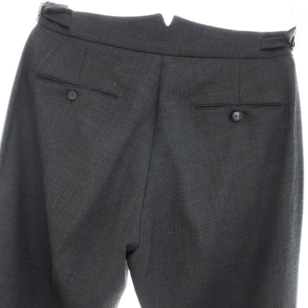 [Used] BERWICH Stretch Polyester Wool Dress Slacks Pants Dark Gray [46] [Condition Rank C] [Men&