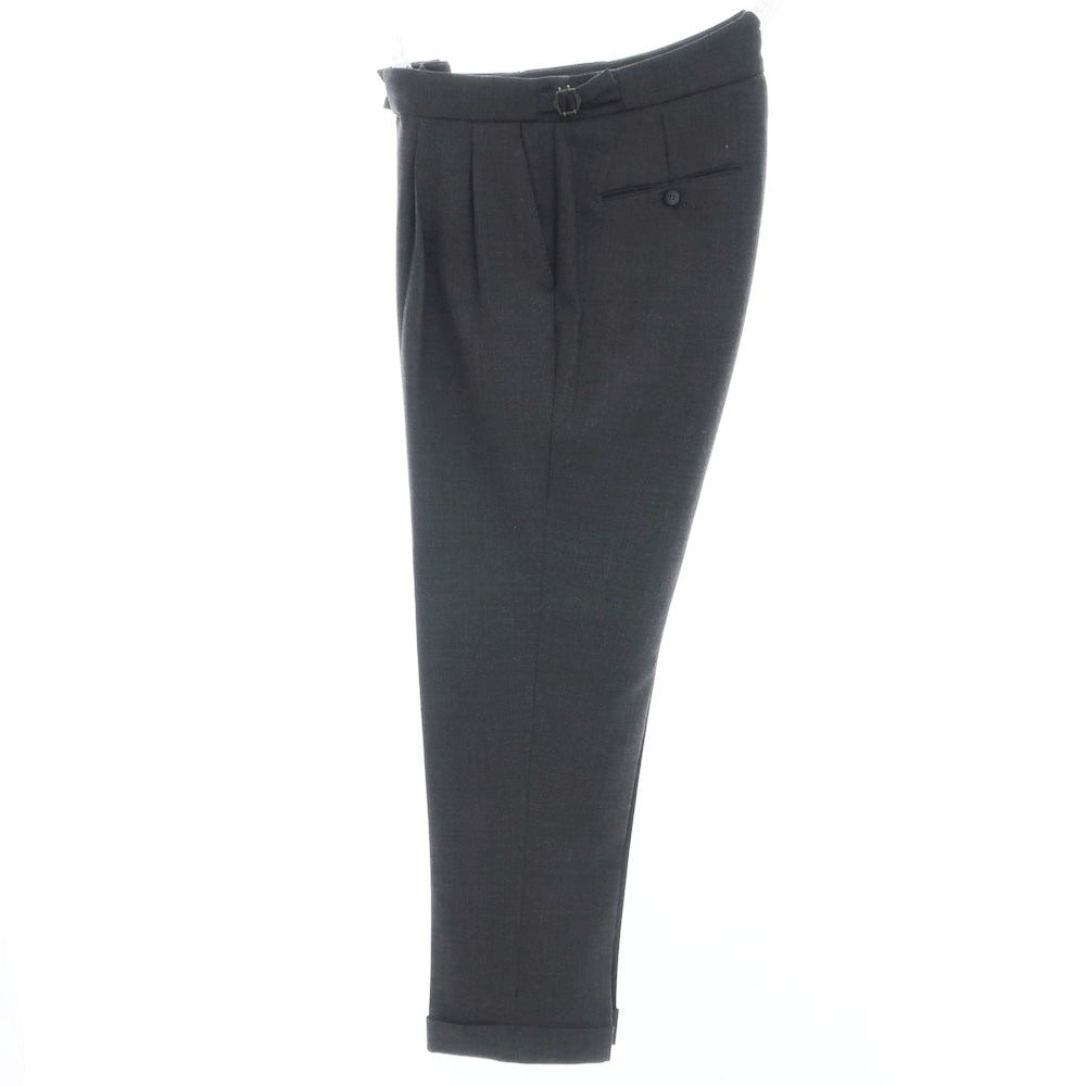[Used] BERWICH Stretch Polyester Wool Dress Slacks Pants Dark Gray [46] [Condition Rank C] [Men&