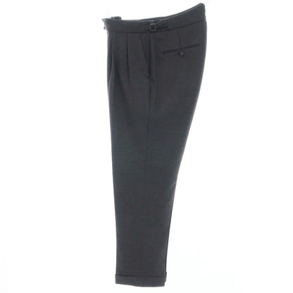 [Used] BERWICH Stretch Polyester Wool Dress Slacks Pants Dark Gray [46] [Condition Rank C] [Men&