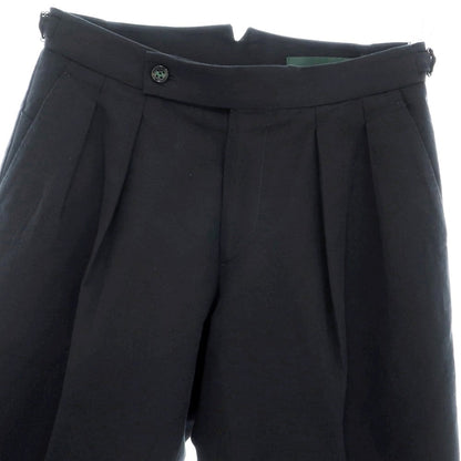 [Used] BERWICH Linen Cotton Casual Slacks Pants Black [44] [Condition Rank B] [Men&