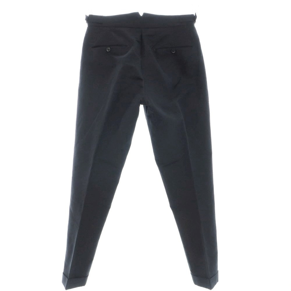 [Used] BERWICH Linen Cotton Casual Slacks Pants Black [44] [Condition Rank B] [Men&
