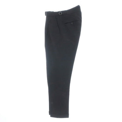 [Used] BERWICH Linen Cotton Casual Slacks Pants Black [44] [Condition Rank B] [Men&
