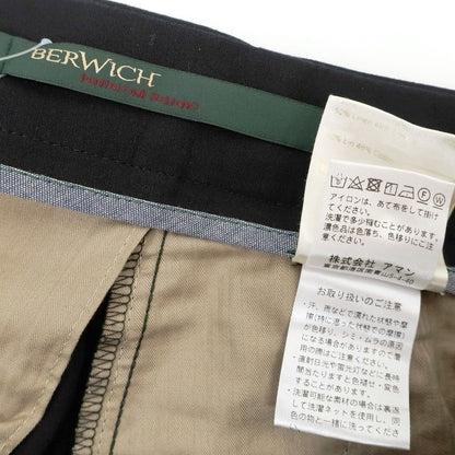 [Used] BERWICH Linen Cotton Casual Slacks Pants Black [44] [Condition Rank B] [Men&