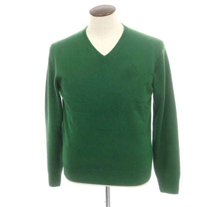 【中古】クルチアーニ CRUCIANI カシミヤ Vネック プルオーバーニット グリーン【 50 】【 状態ランクB 】【 メンズ 】