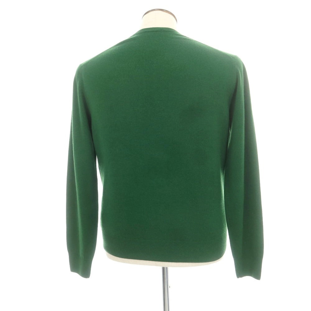 【中古】クルチアーニ CRUCIANI カシミヤ Vネック プルオーバーニット グリーン【サイズ50】【 状態ランクB 】【 メンズ 】[DPD]