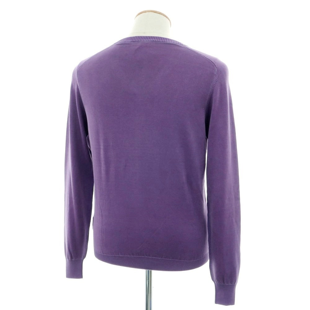 [Used] [Unused] CRUCIANI High Gauge Cotton V-neck Pullover Knit Purple [48] [Condition Rank S] [Men&