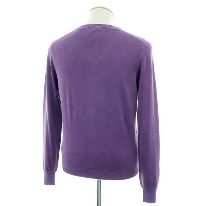 [Used] [Unused] CRUCIANI High Gauge Cotton V-neck Pullover Knit Purple [48] [Condition Rank S] [Men&