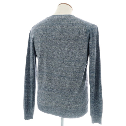 [Used] Wool &amp;amp; Co. High Gauge Cotton V-neck Pullover Knit Navy [L] [Condition Rank A] [Men&