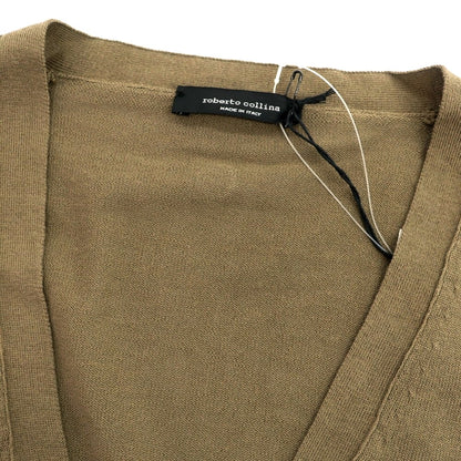[Used] Roberto Collina ROBERTO COLLINA high gauge cotton knit cardigan, khaki brown [48] [Condition Rank A] [Men&