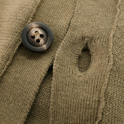 [Used] Roberto Collina ROBERTO COLLINA high gauge cotton knit cardigan, khaki brown [48] [Condition Rank A] [Men&