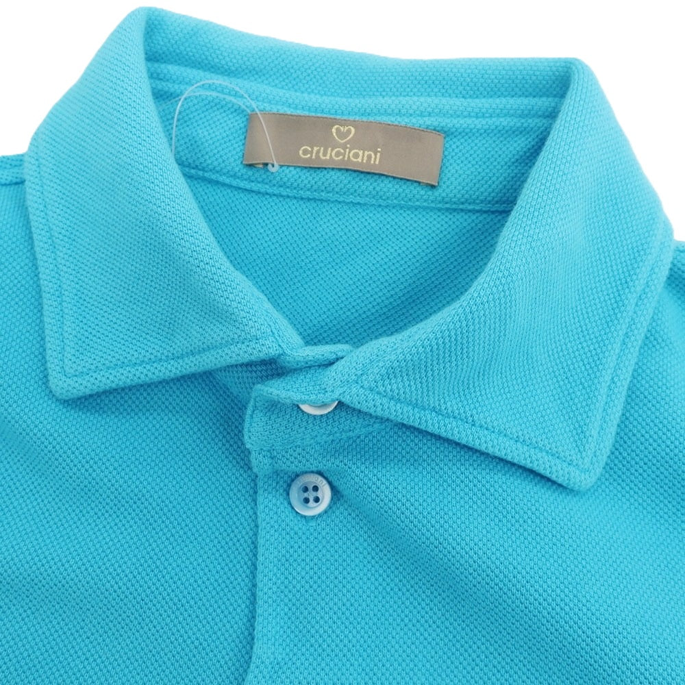 [Used] CRUCIANI Cotton Pique Short Sleeve Polo Shirt Light Blue [48] [Condition Rank B] [Men&