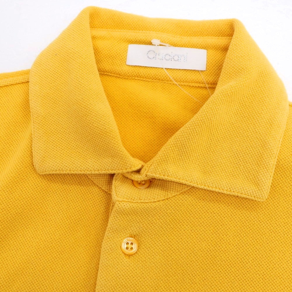 [Used] CRUCIANI Cotton Pique Short Sleeve Polo Shirt Yellow [48] [Condition Rank B] [Men&