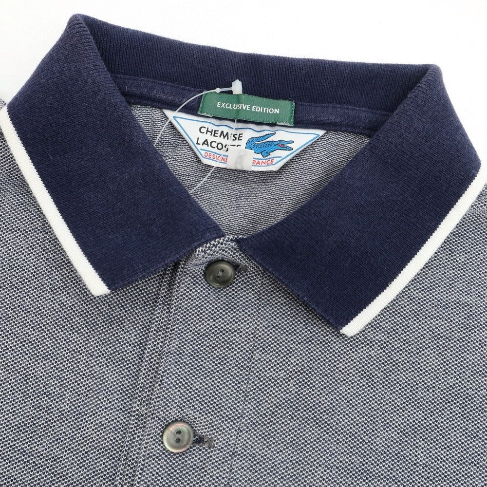 [Used] LACOSTE EXCLUSIVE EDITION Cotton Pique Short Sleeve Polo Shirt Navy [3] [Condition Rank B] [Men&