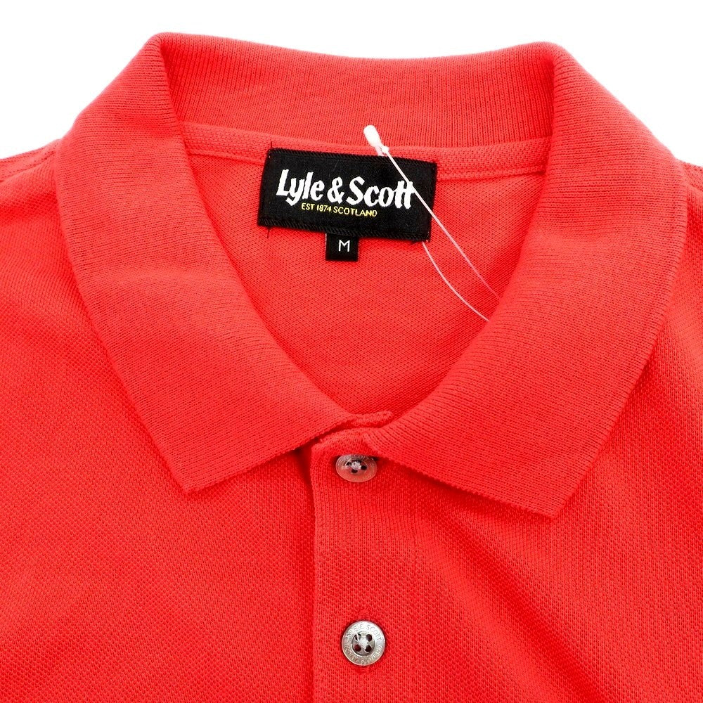 【中古】ライルアンドスコット LYLE&amp;SCOTT コットン 鹿の子 半袖ポロシャツ レッド【 サイズM 】【 状態ランクB 】【 メンズ 】 [DPD]